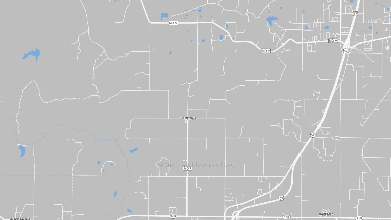 Transit Grade map of Lone Hill, MO