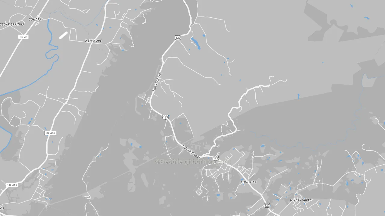 Transit Grade map of Lone Oak, TN
