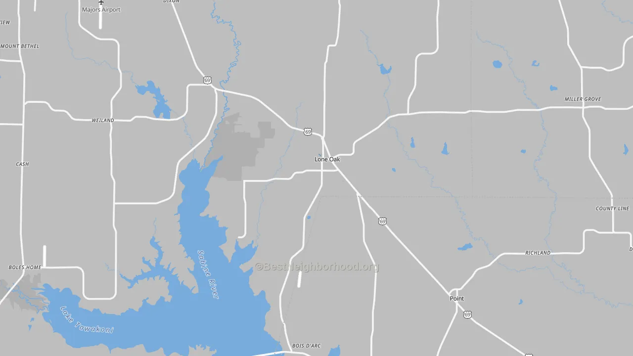 Transit Grade map of Lone Oak, TX