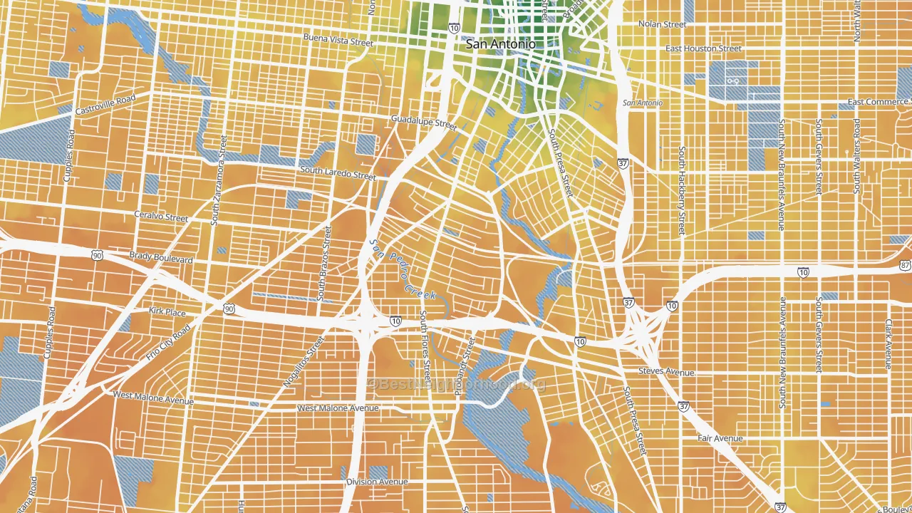 Transit Grade map of Lone Star, San Antonio, TX