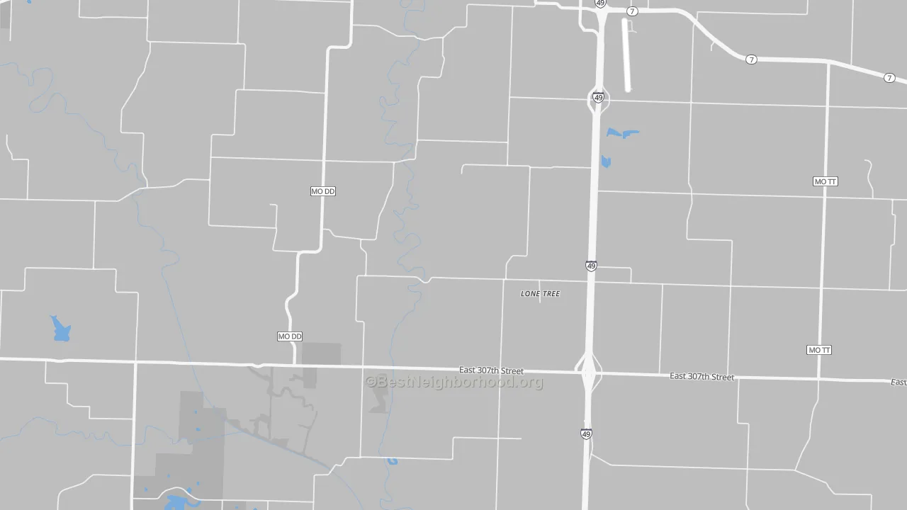 Transit Grade map of Lone Tree, MO