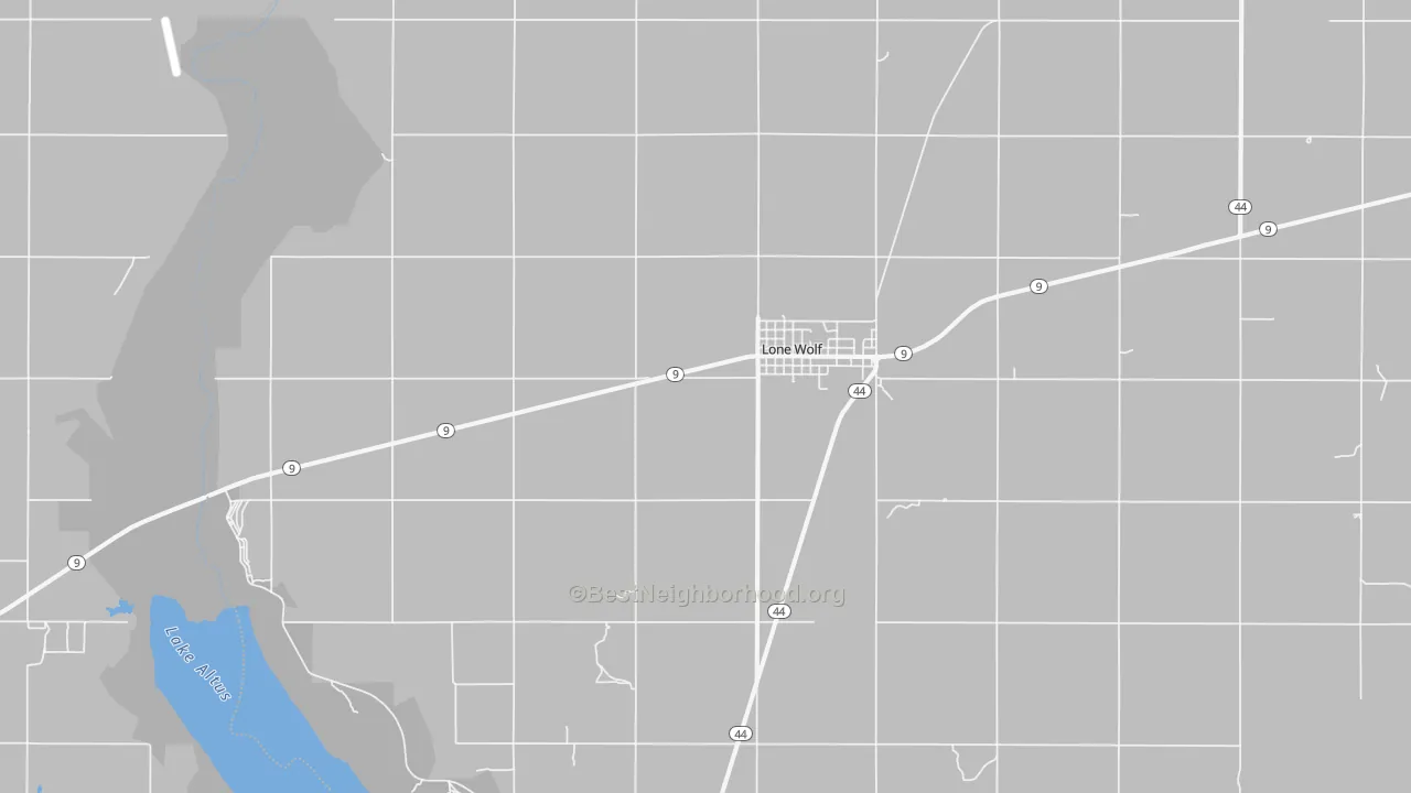 Transit Grade map of Lone Wolf, OK