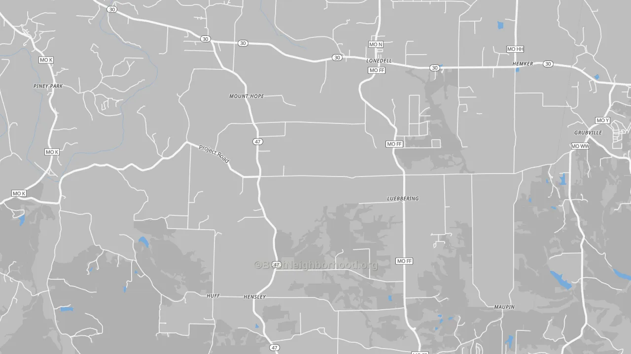 Transit Grade map of Lonedell, MO