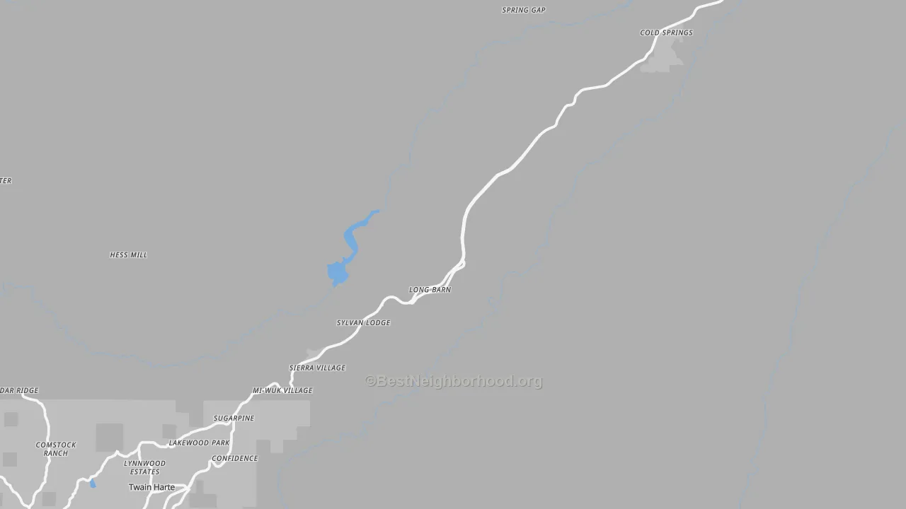 Transit Grade map of Long Barn, CA