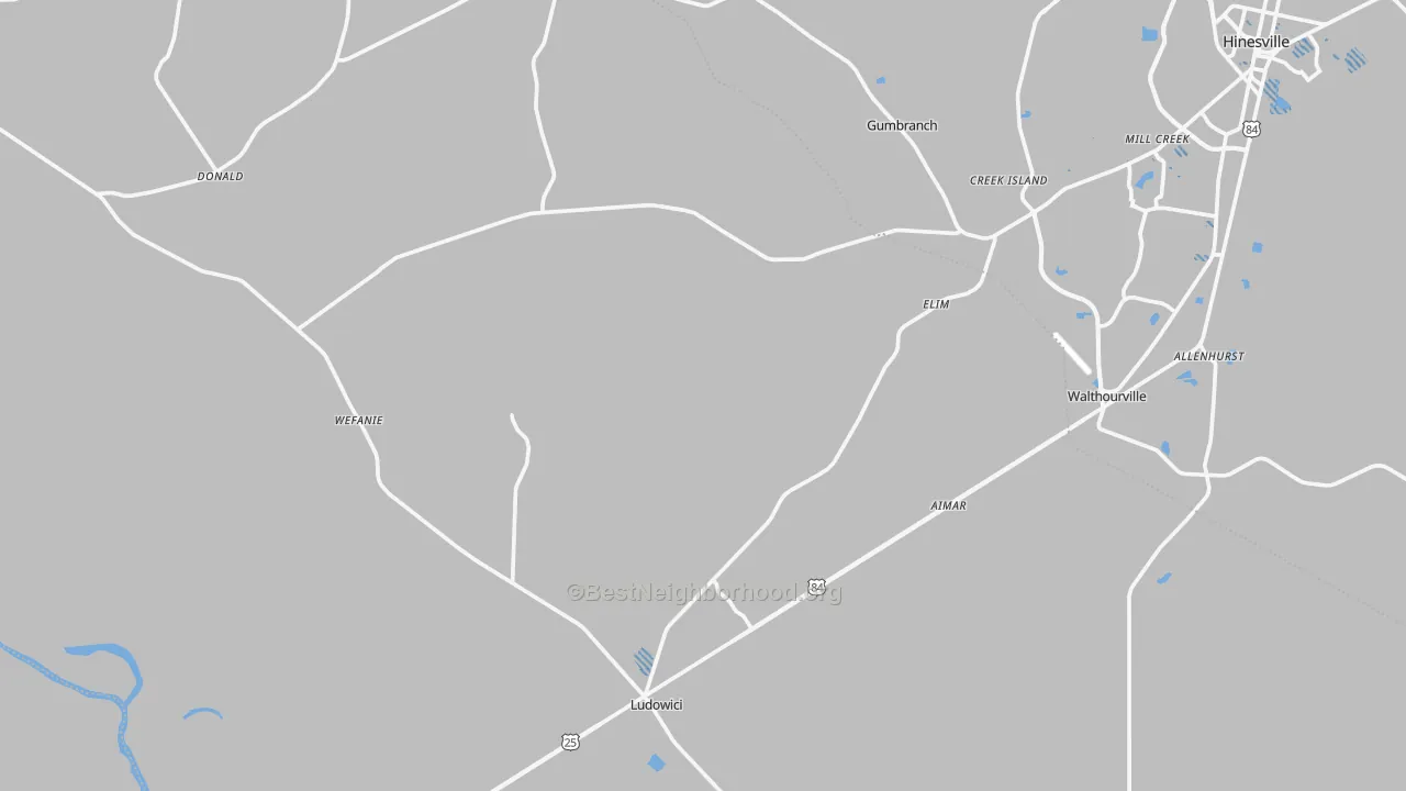 Transit Grade map of Long County, GA