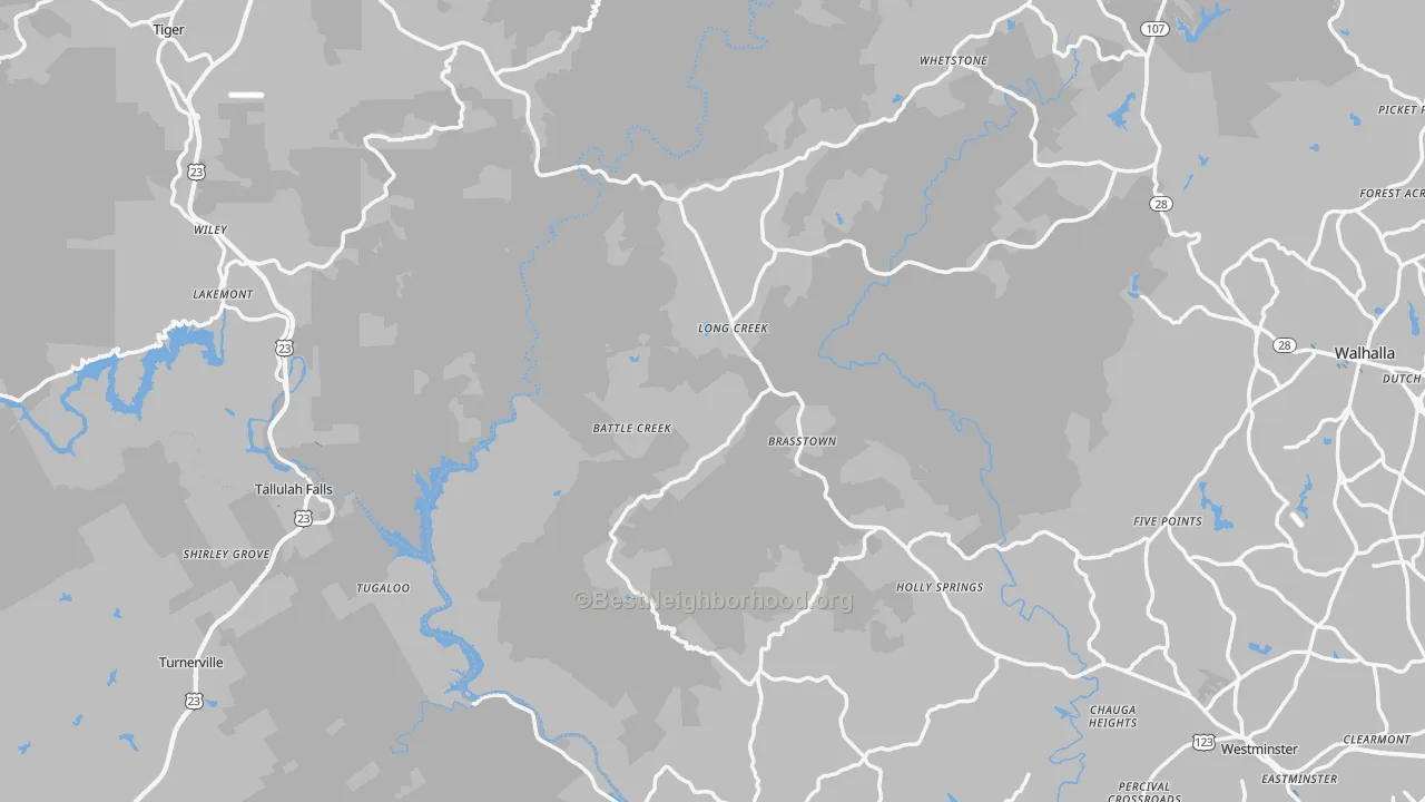 Transit Grade map of Long Creek, SC