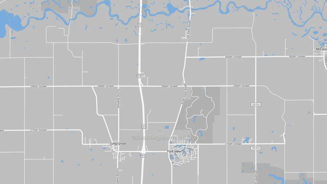 Transit Grade map of Long Grove, IA