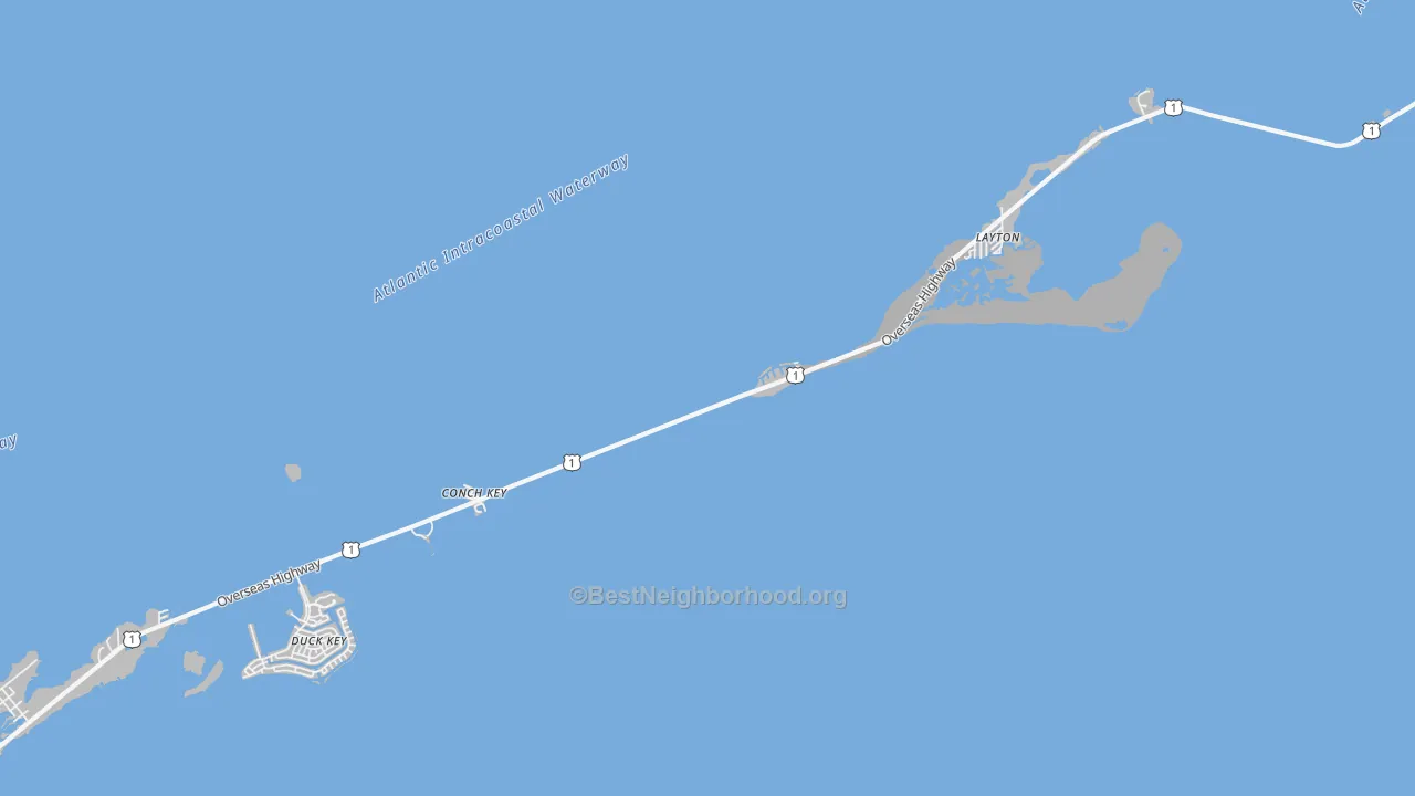 Transit Grade map of Long Key, FL