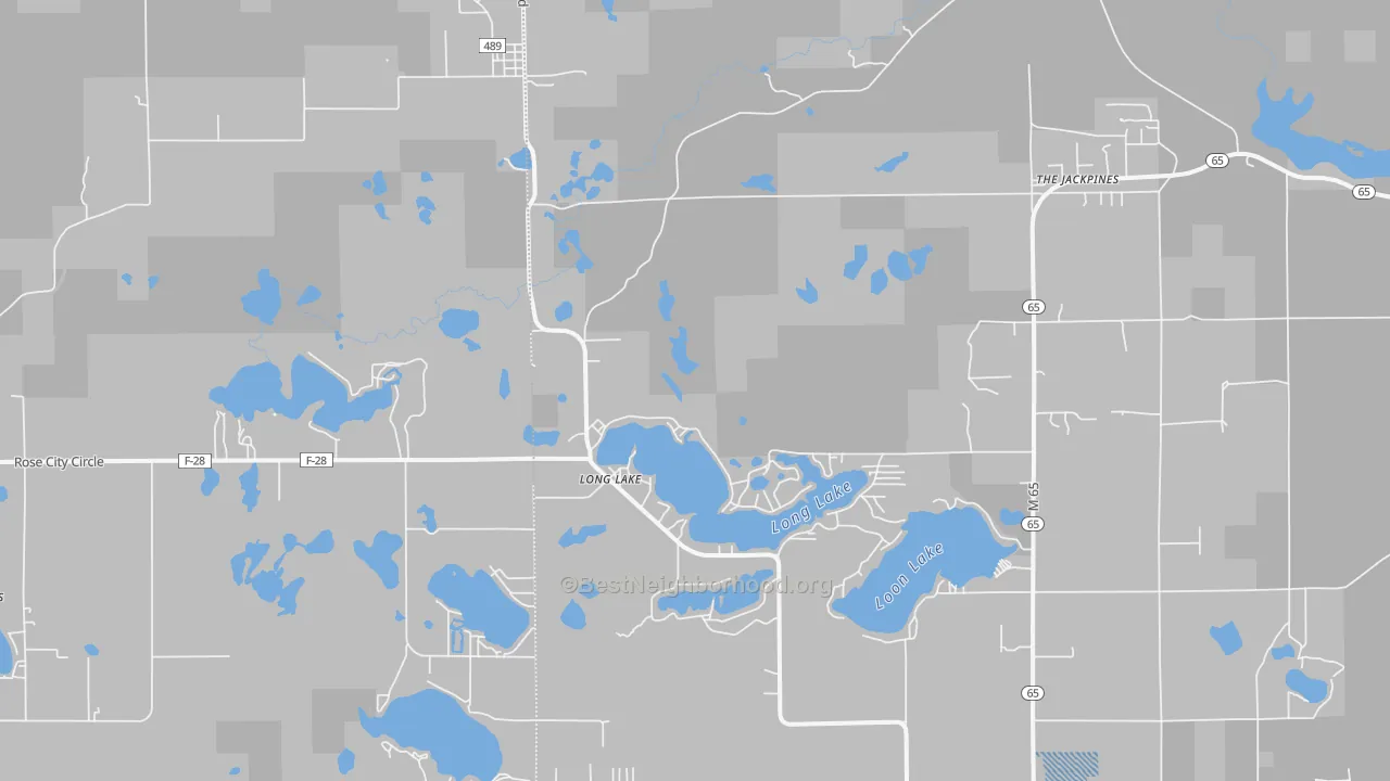 Transit Grade map of Long Lake, MI