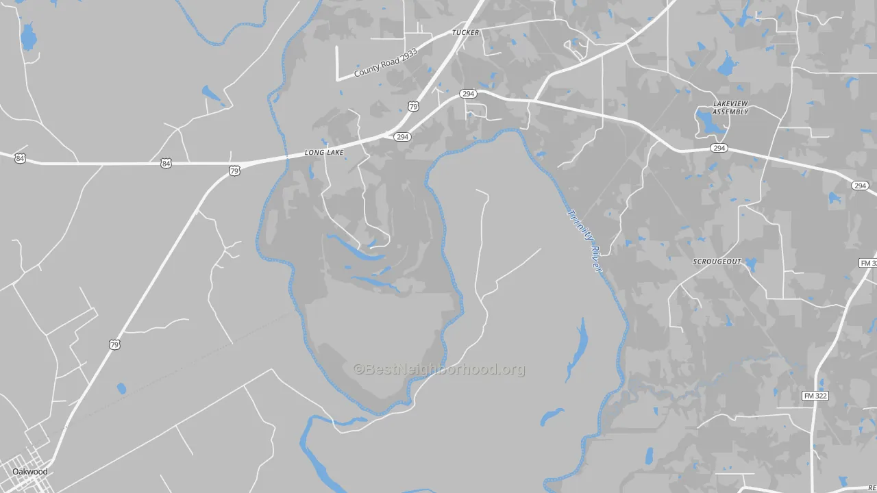 Transit Grade map of Long Lake, TX