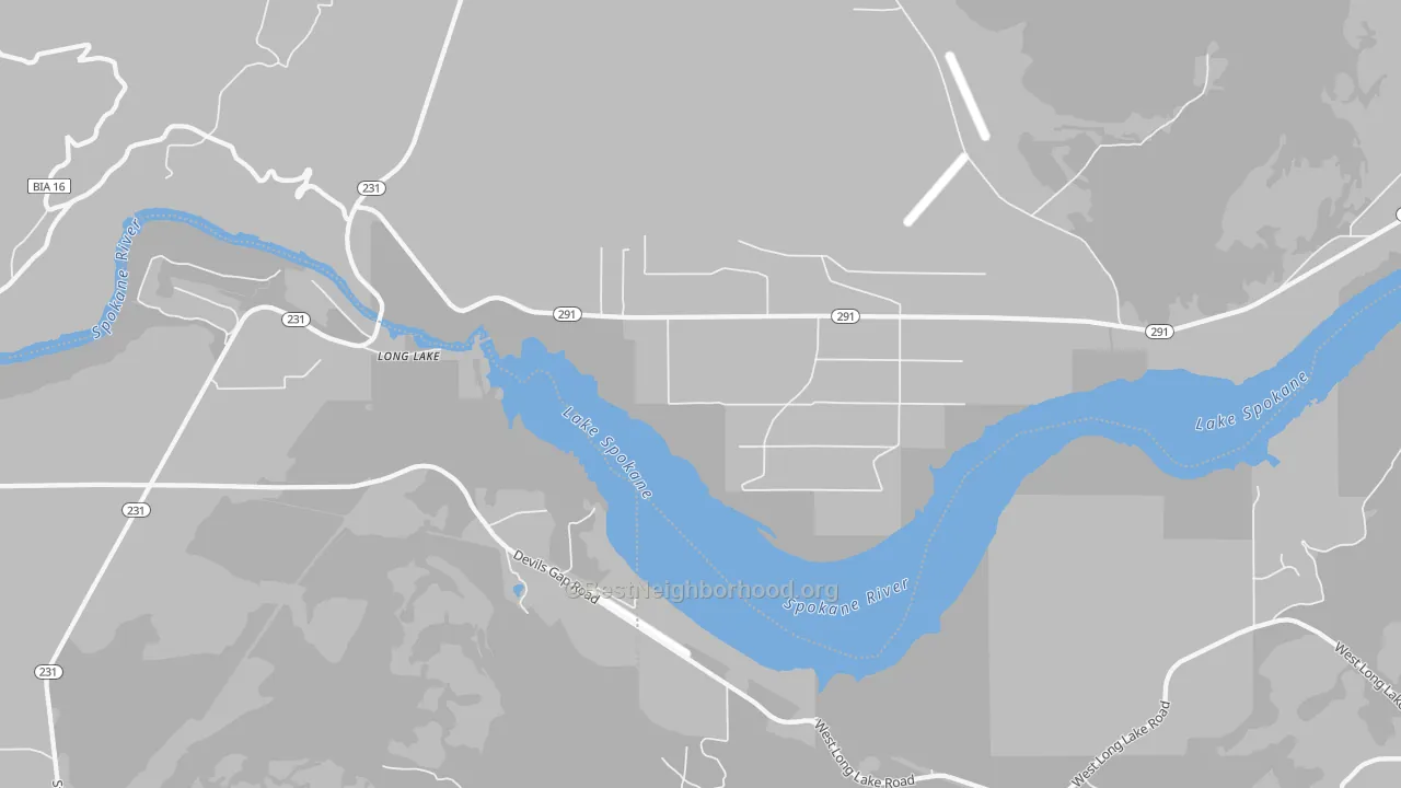 Transit Grade map of Long Lake, WA