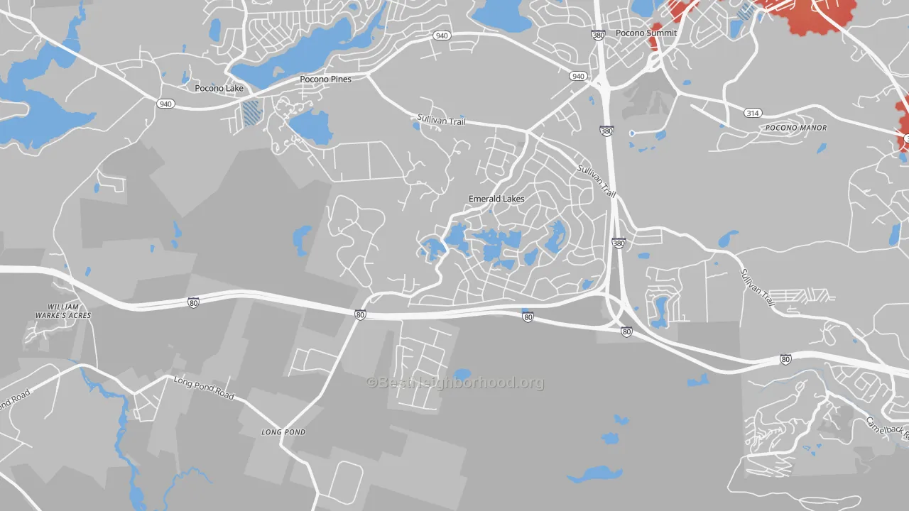Transit Grade map of Long Pond, PA