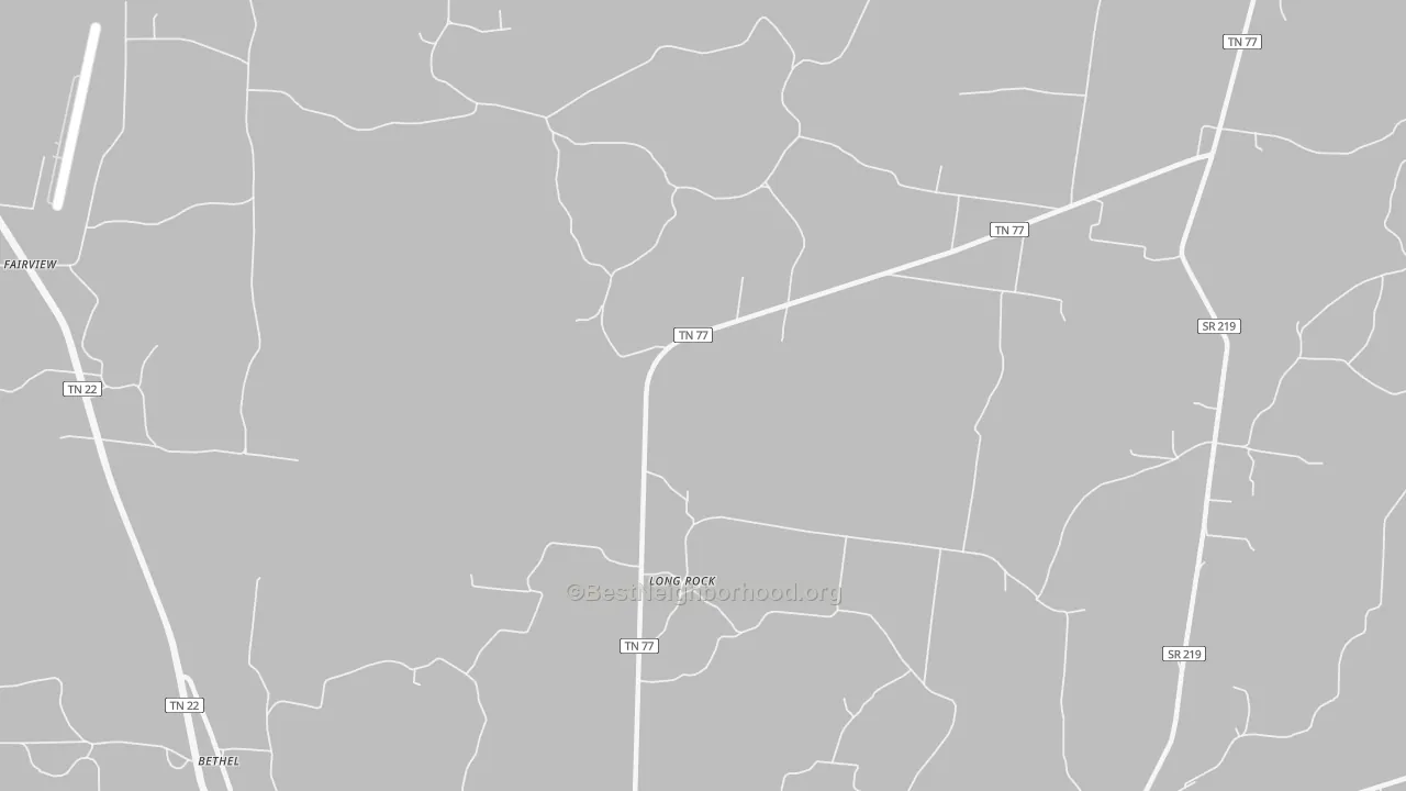 Transit Grade map of Long Rock, TN