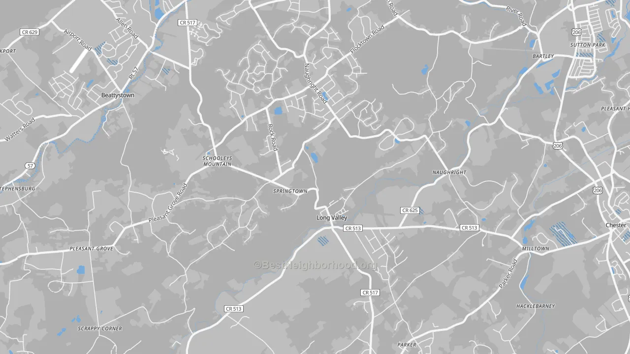 Transit Grade map of Long Valley, NJ