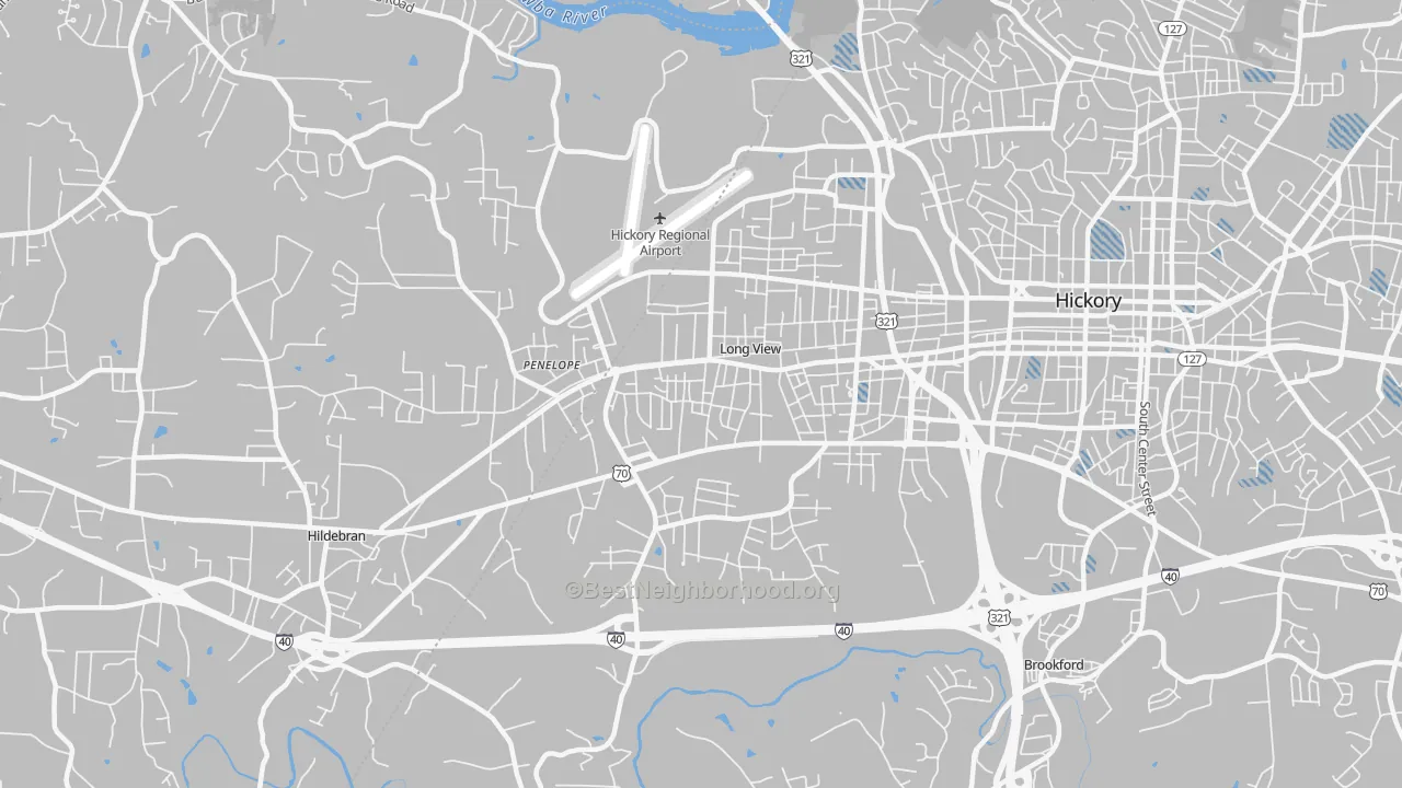 Transit Grade map of Long View, NC
