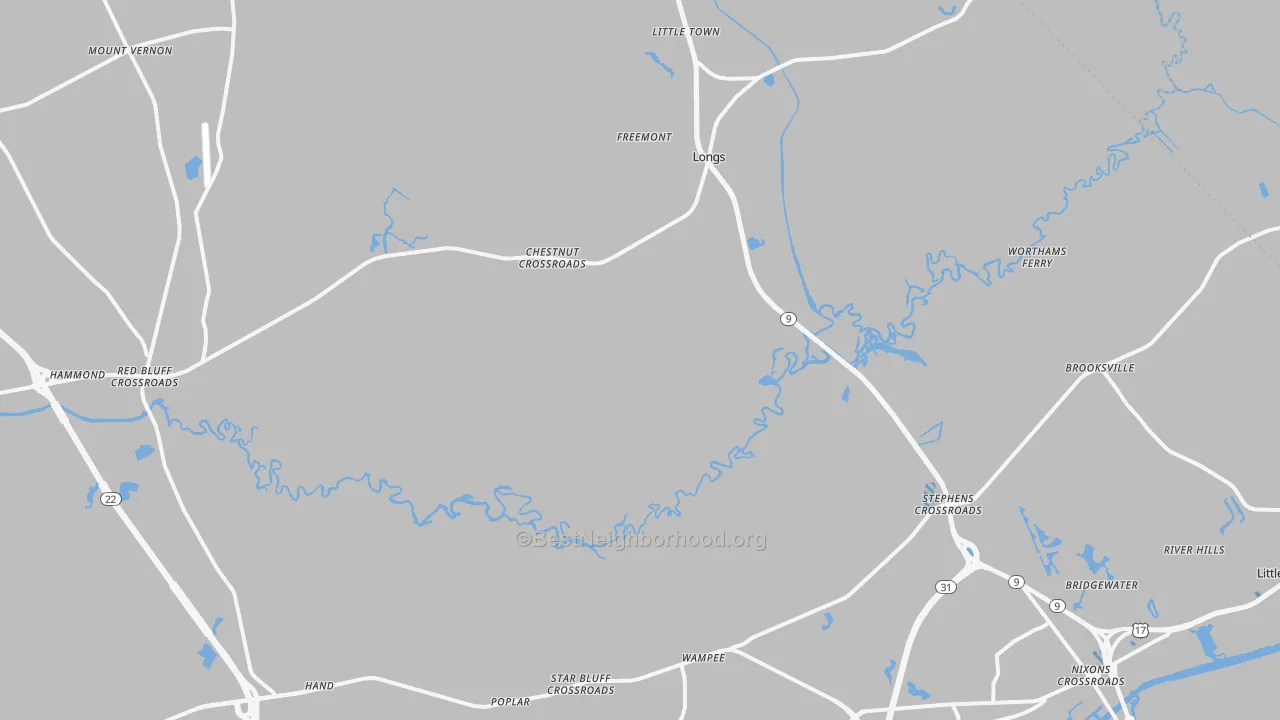 Transit Grade map of Longs, SC