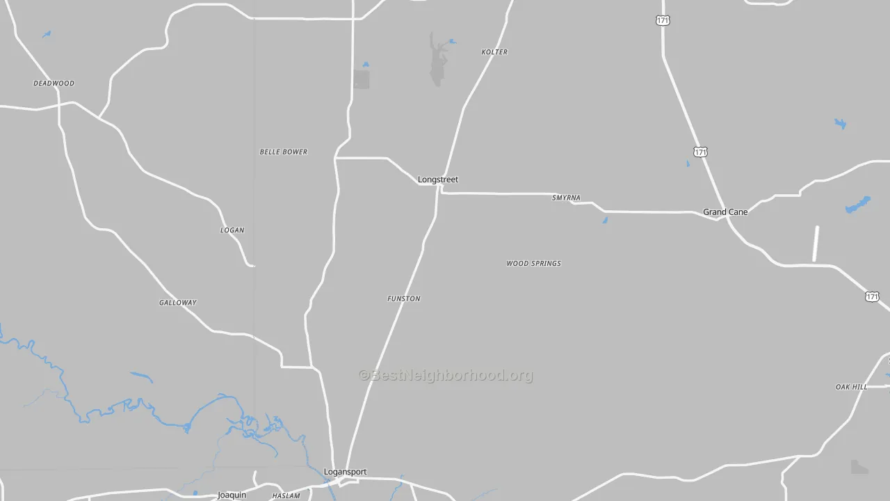 Transit Grade map of Longstreet, LA