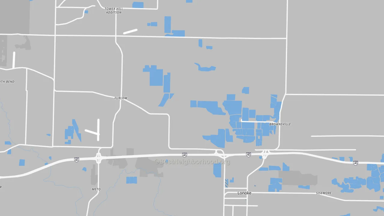 Transit Grade map of Lonoke, AR