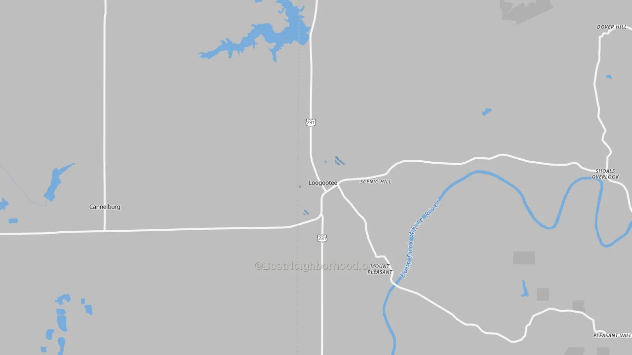 Transit Grade map of Loogootee, IN