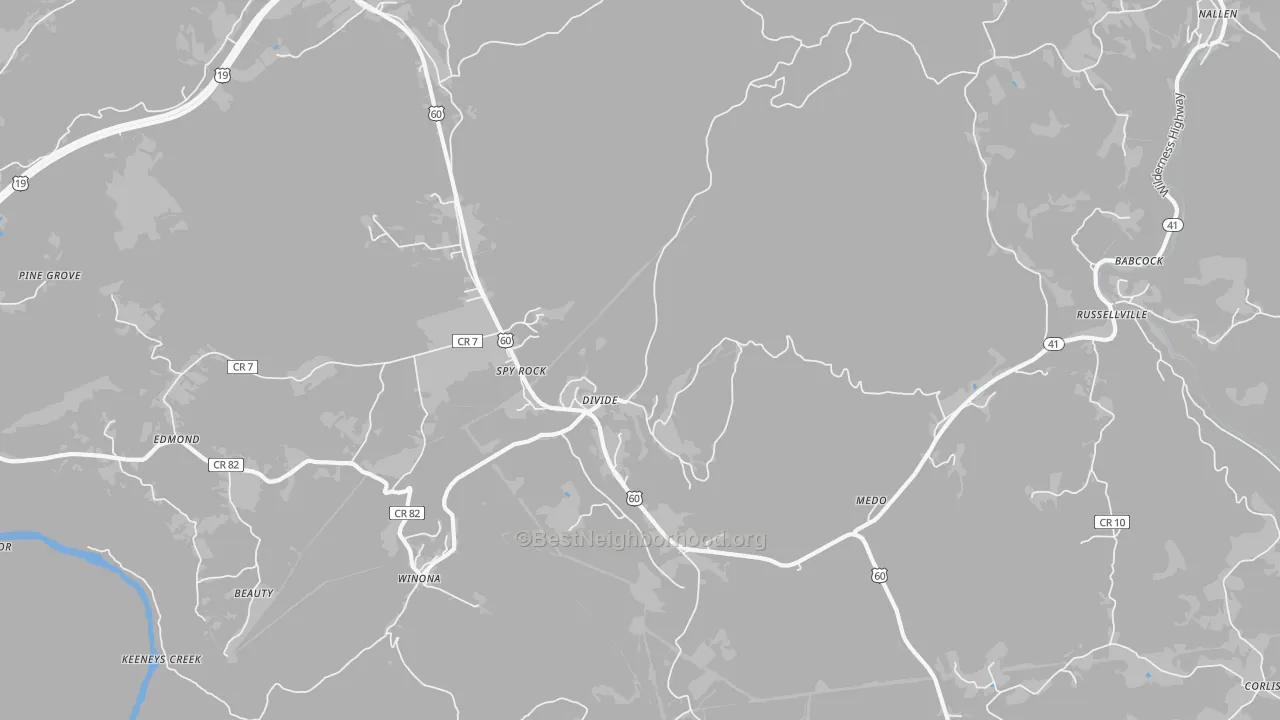 Transit Grade map of Lookout, WV