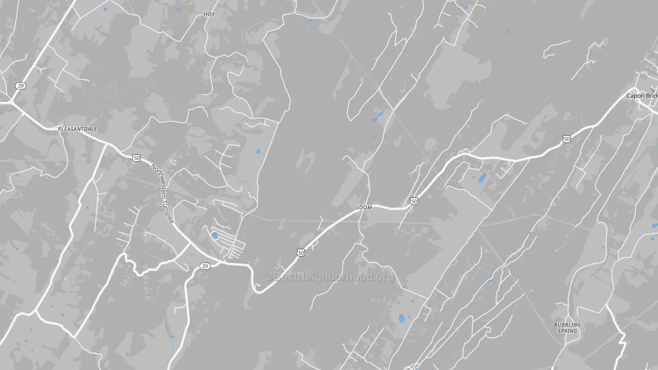 Transit Grade map of Loom, WV