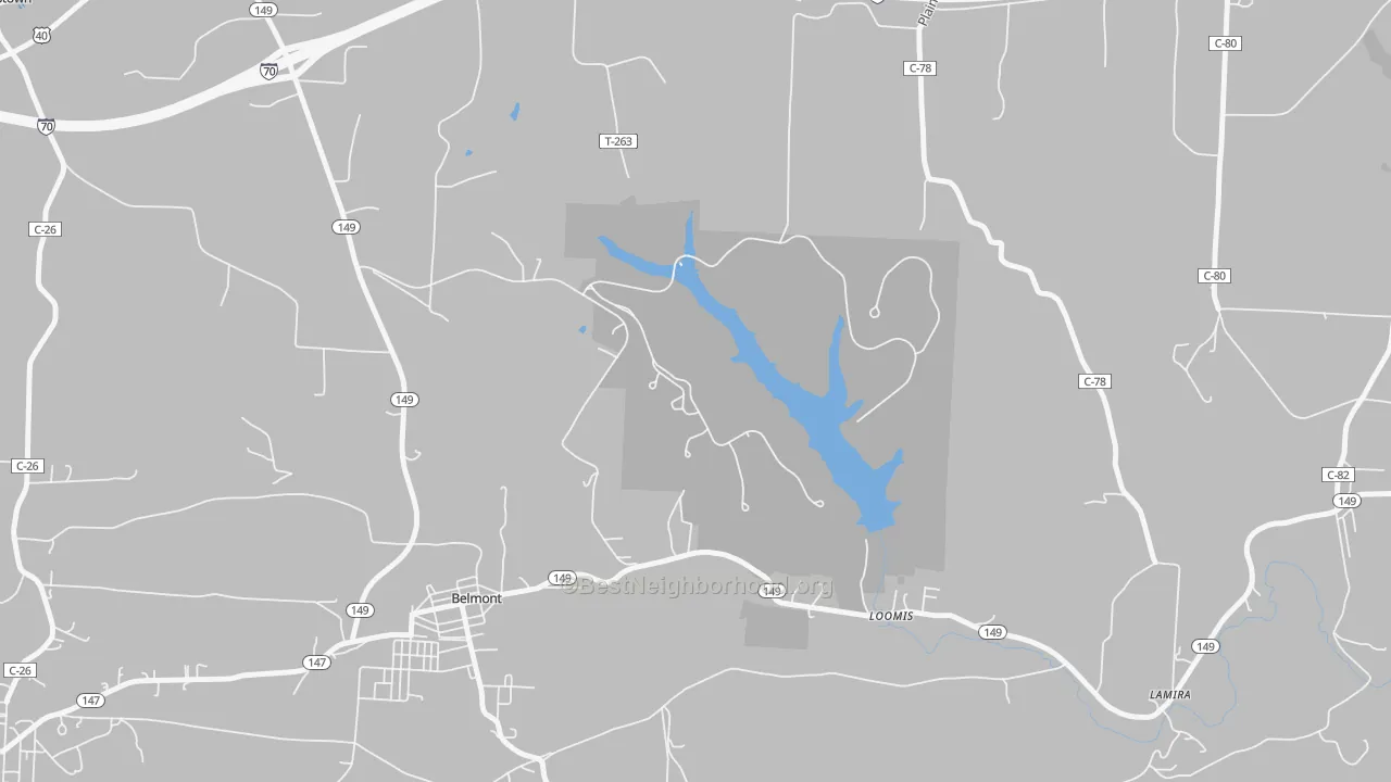 Transit Grade map of Loomis, OH
