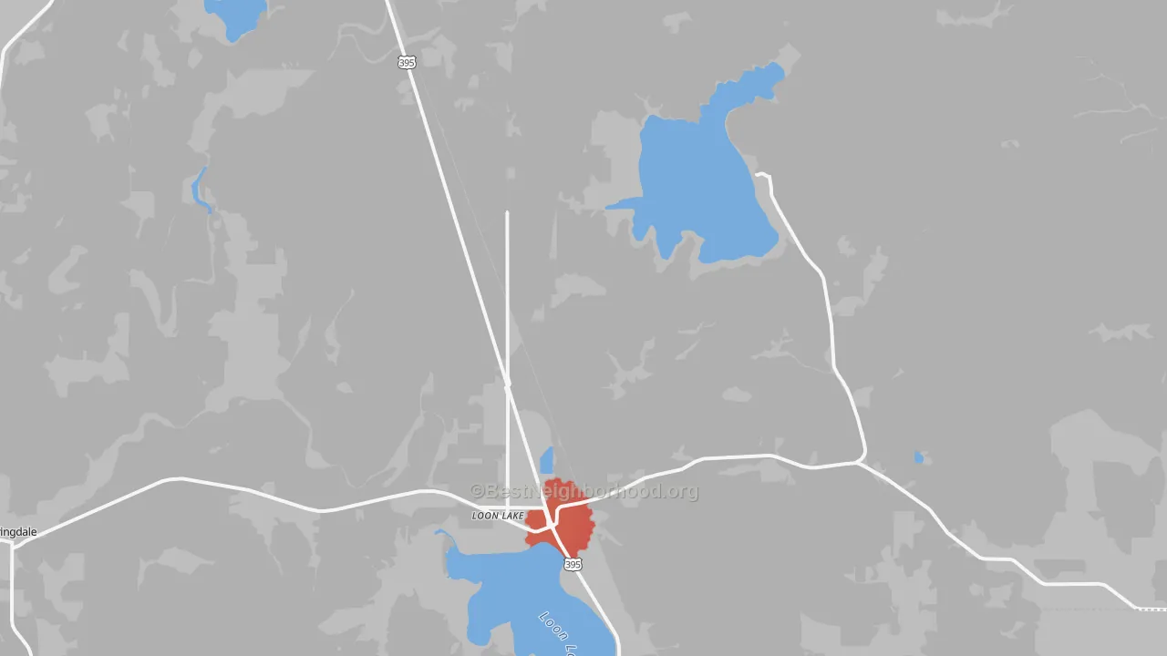 Transit Grade map of Loon Lake, WA