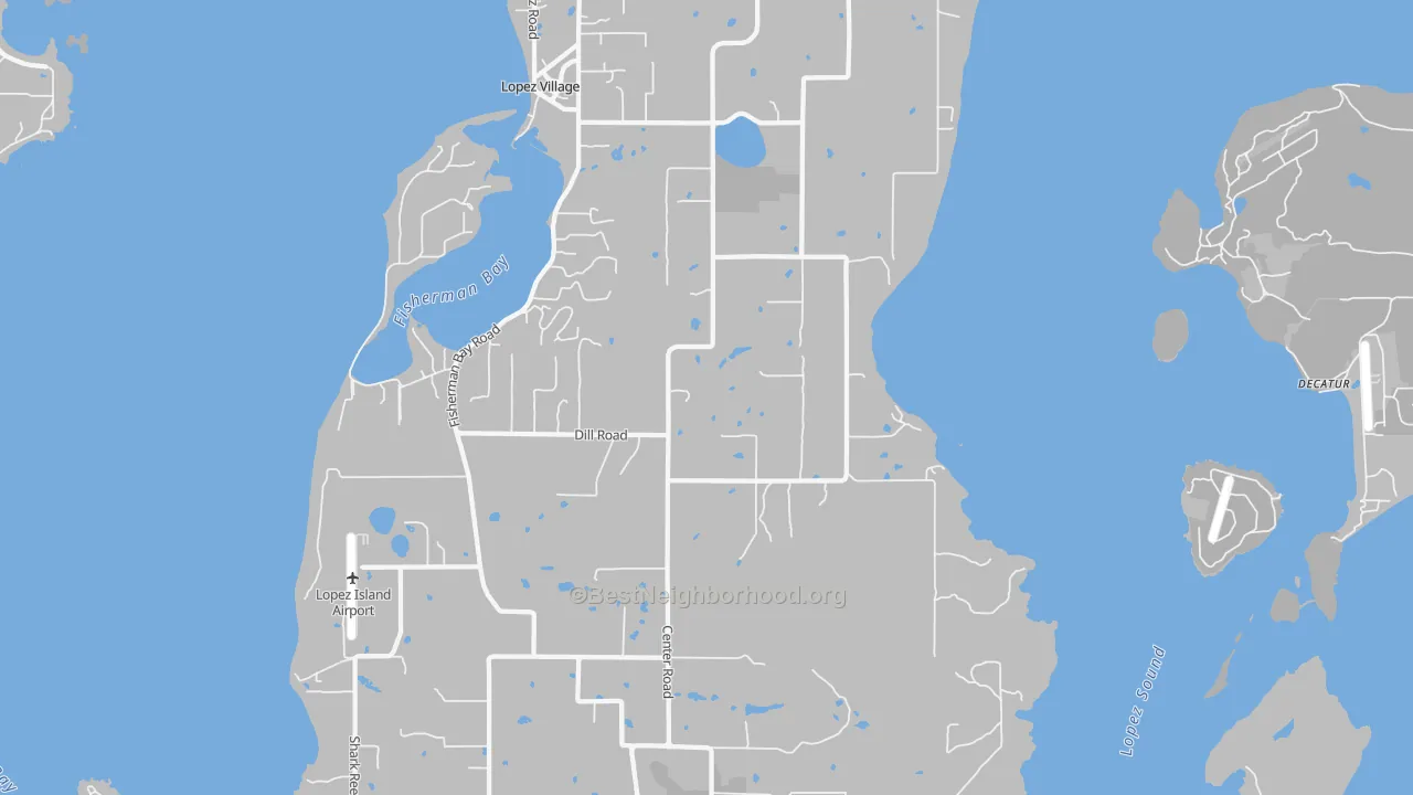 Transit Grade map of Lopez, WA