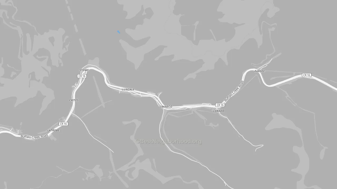 Transit Grade map of Lorado, WV