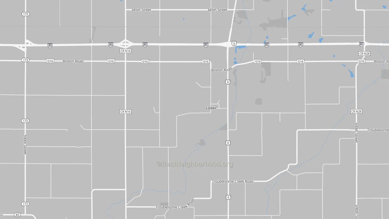 Transit Grade map of Lorah, IA