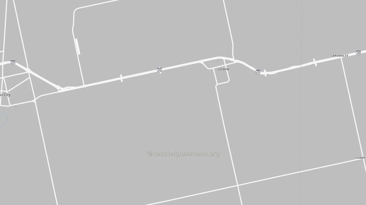 Transit Grade map of Loraine, TX