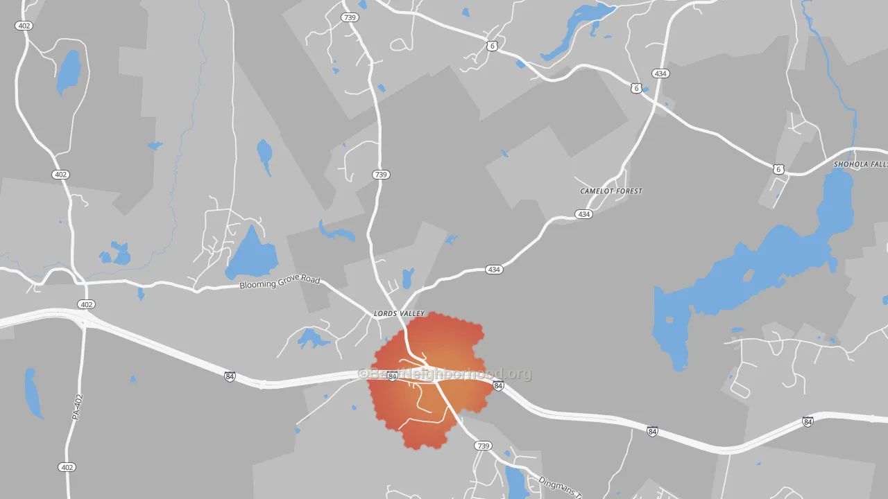 Transit Grade map of Lords Valley, PA