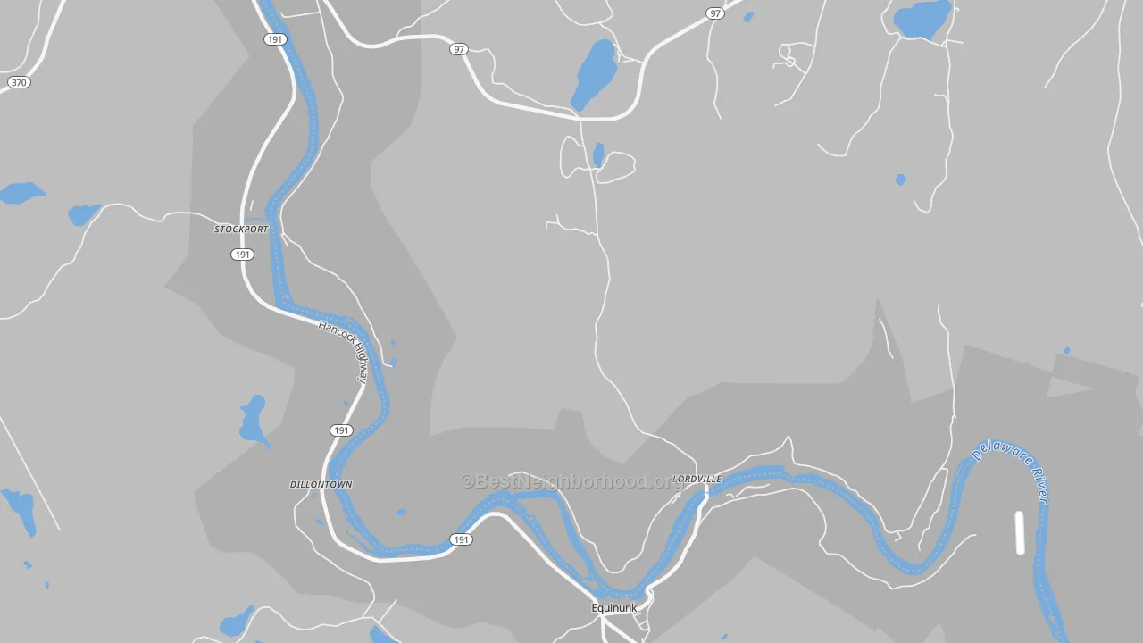 Transit Grade map of Lordville, NY