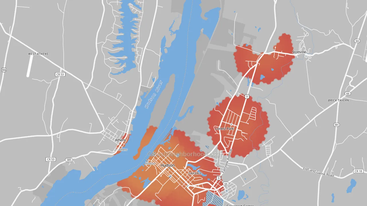Transit Grade map of Lorenz Park, NY