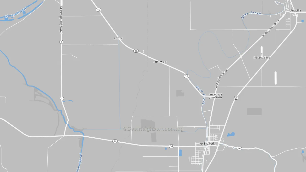 Transit Grade map of Lorenzen, MS
