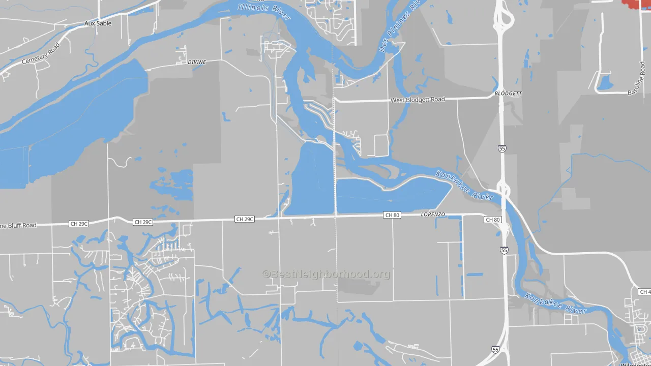 Transit Grade map of Lorenzo, IL