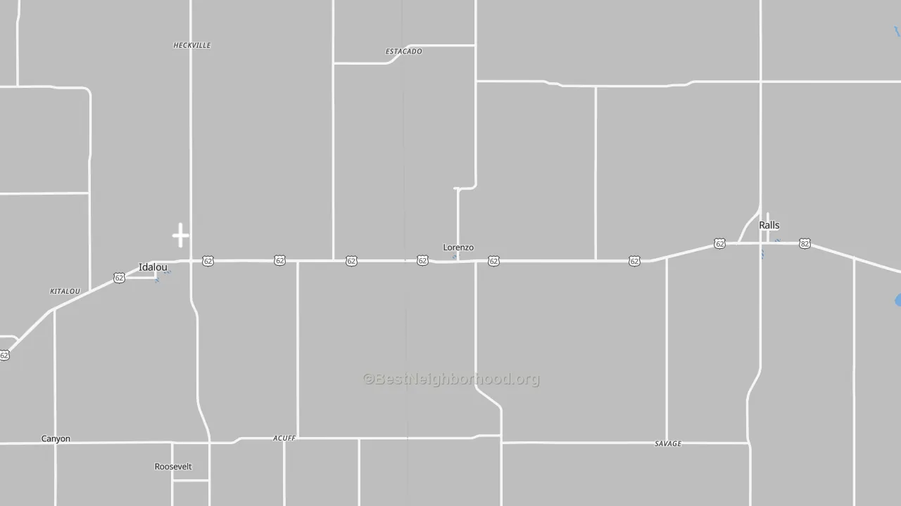 Transit Grade map of Lorenzo, TX