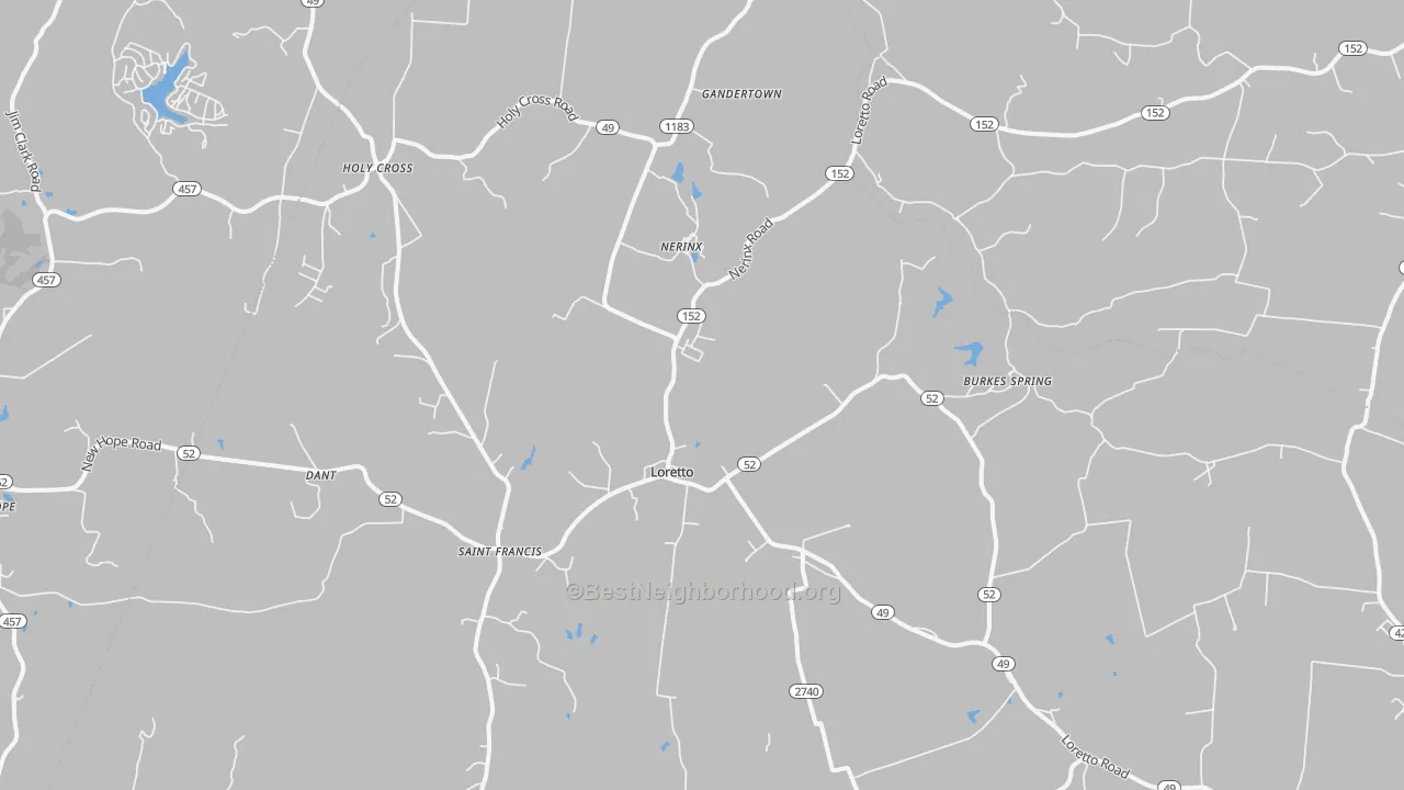 Transit Grade map of Loretto, KY