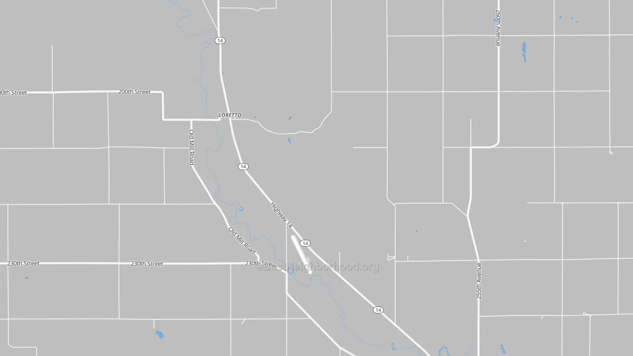Transit Grade map of Loretto, NE