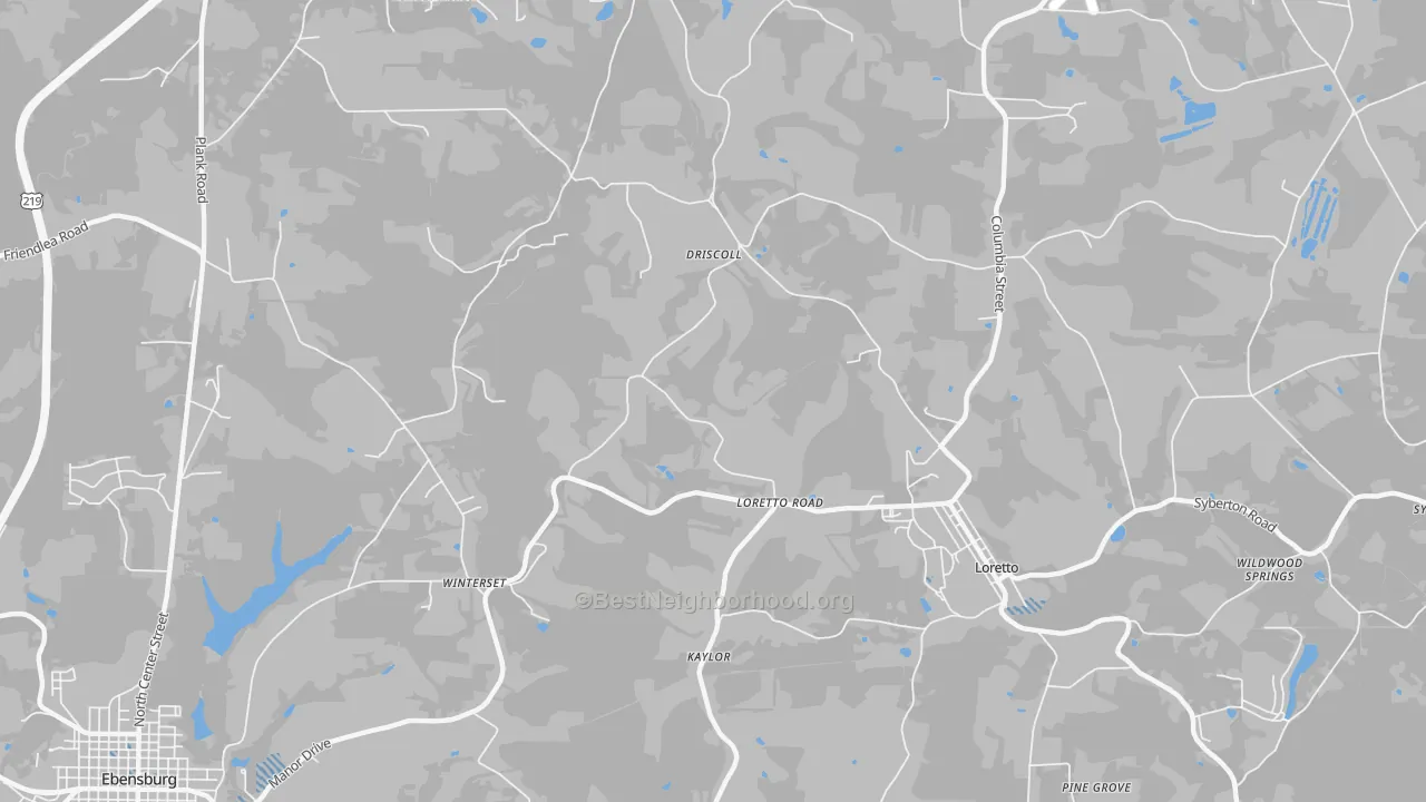 Transit Grade map of Loretto Road, PA