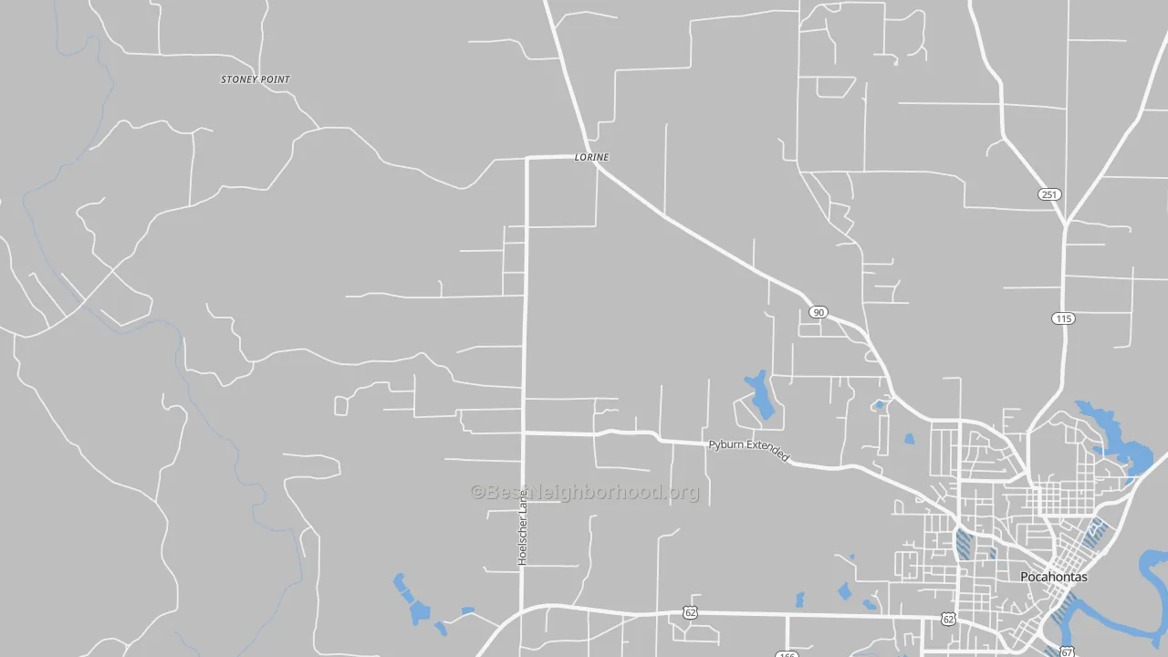 Transit Grade map of Lorine, AR