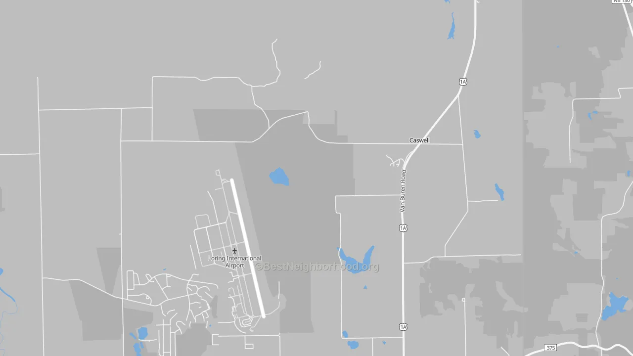 Transit Grade map of Loring Air Force Base, ME