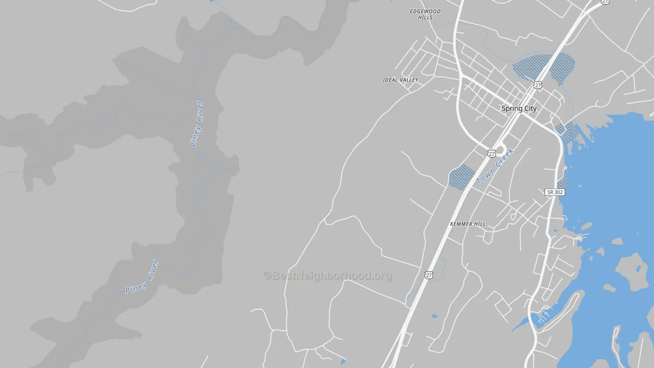 Transit Grade map of Lorraine, TN