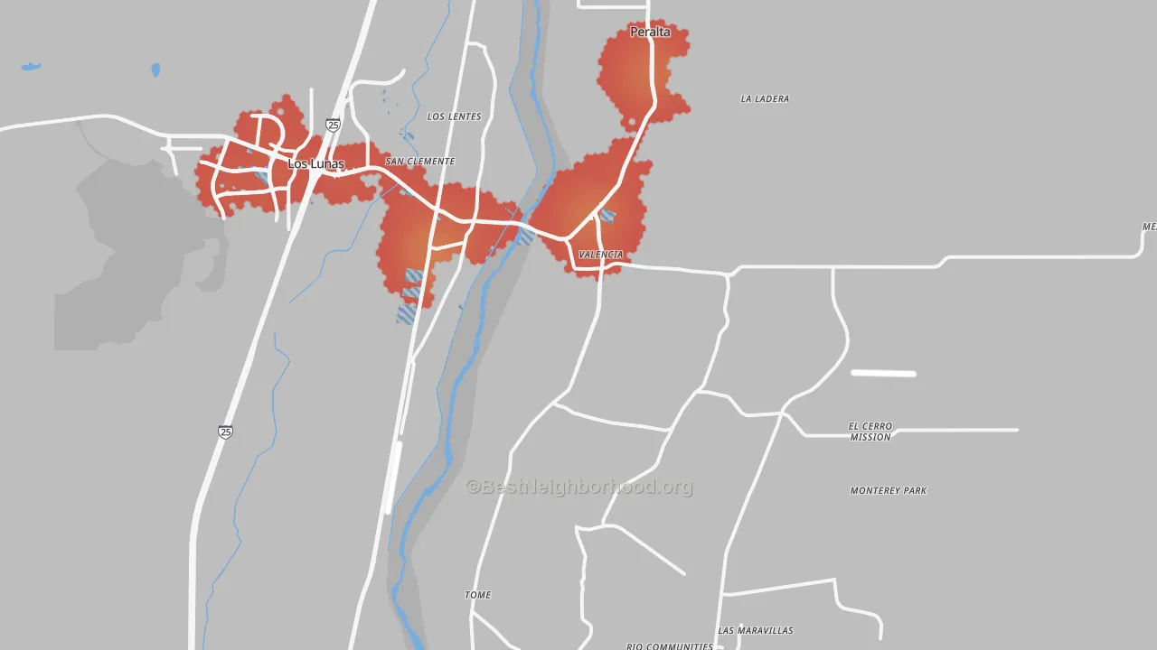 Transit Grade map of Los Lunas, NM