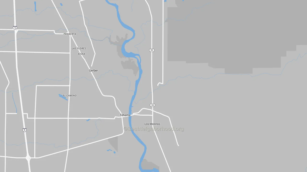 Transit Grade map of Los Molinos, CA