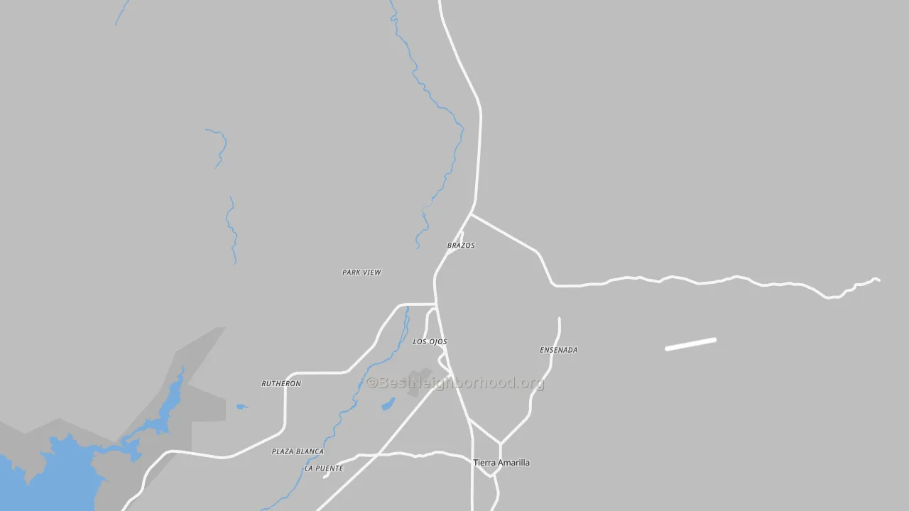 Transit Grade map of Los Ojos, NM