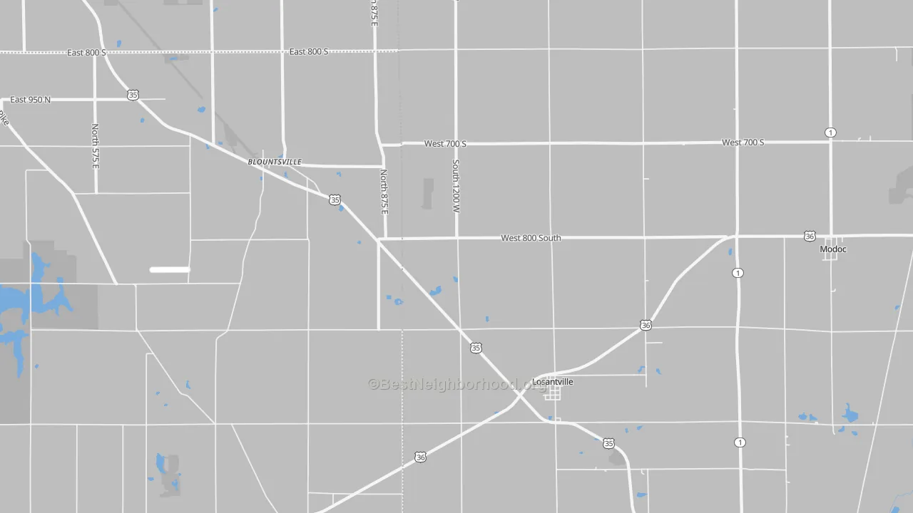 Transit Grade map of Losantville, IN