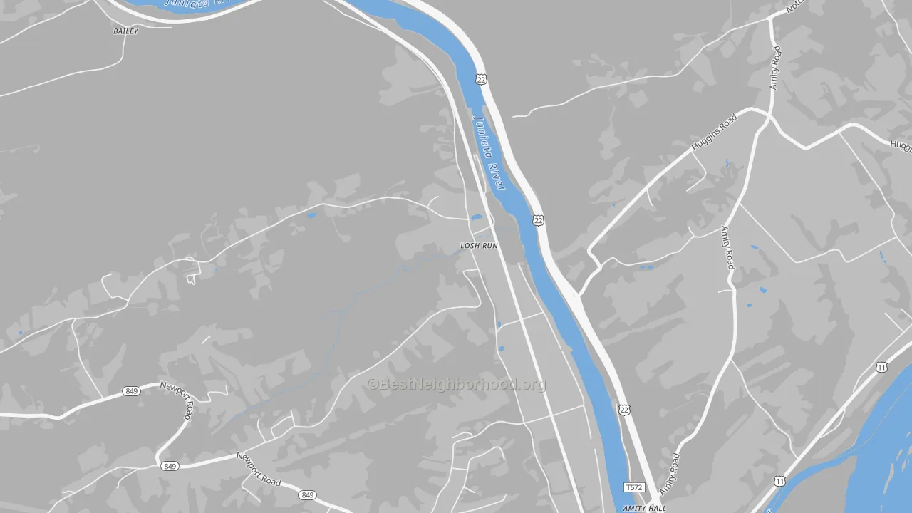 Transit Grade map of Losh Run, PA