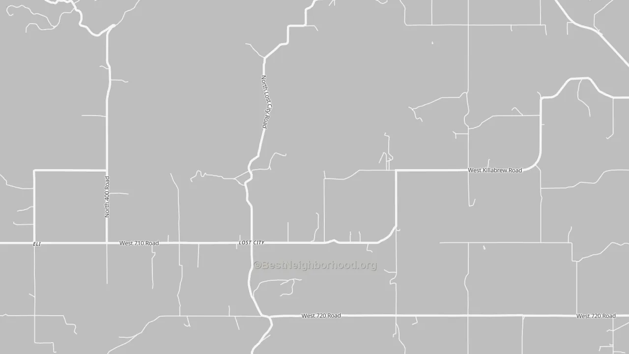 Transit Grade map of Lost City, OK
