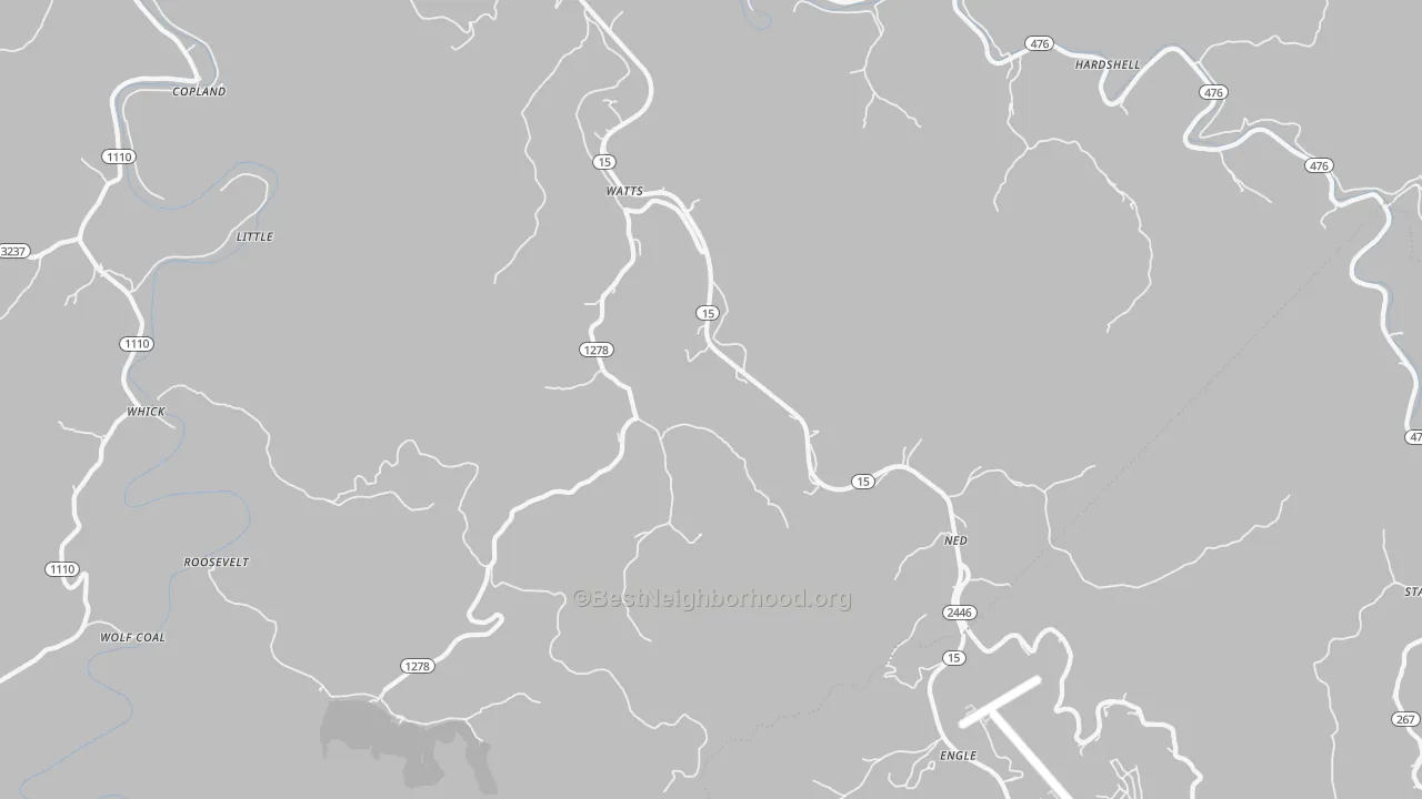 Transit Grade map of Lost Creek, KY
